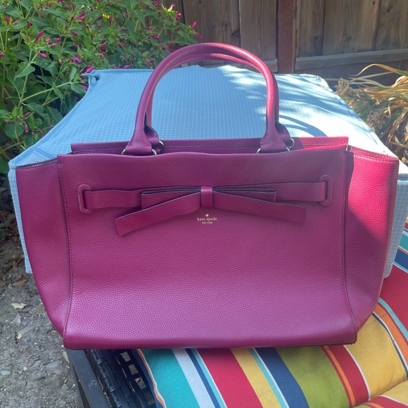 Kate Spade magenta tote bag - Picture 6 of 8